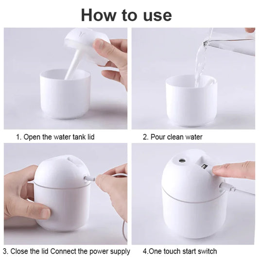 Ultrasonic mist maker humidifier with led night lamp - Prozone