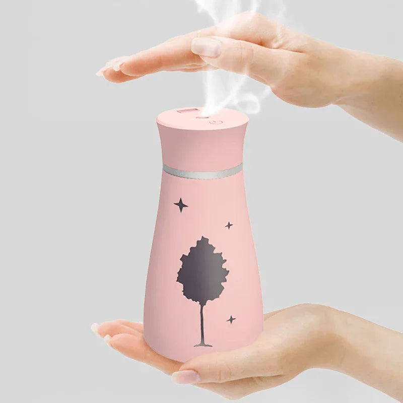 Air humidifier maple leaf oil diffuser with led night - multi - Prozone