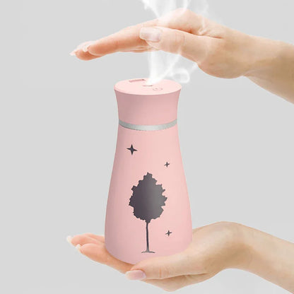Air humidifier maple leaf oil diffuser with led night - multi - Prozone
