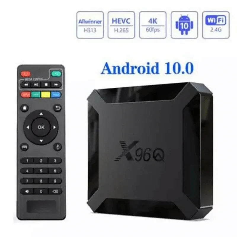 Smart box x96q mini quad core 2g+16g 4k 60fps andriod 10v - Prozone