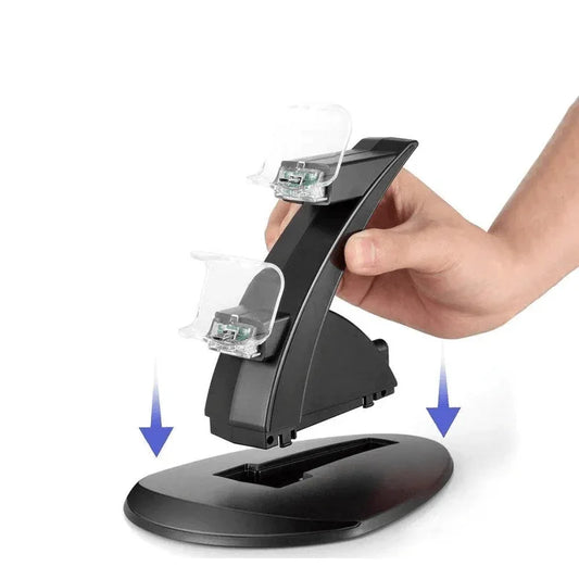 Ps4 controller charger dock led dual usb charging stand cradle - Prozone