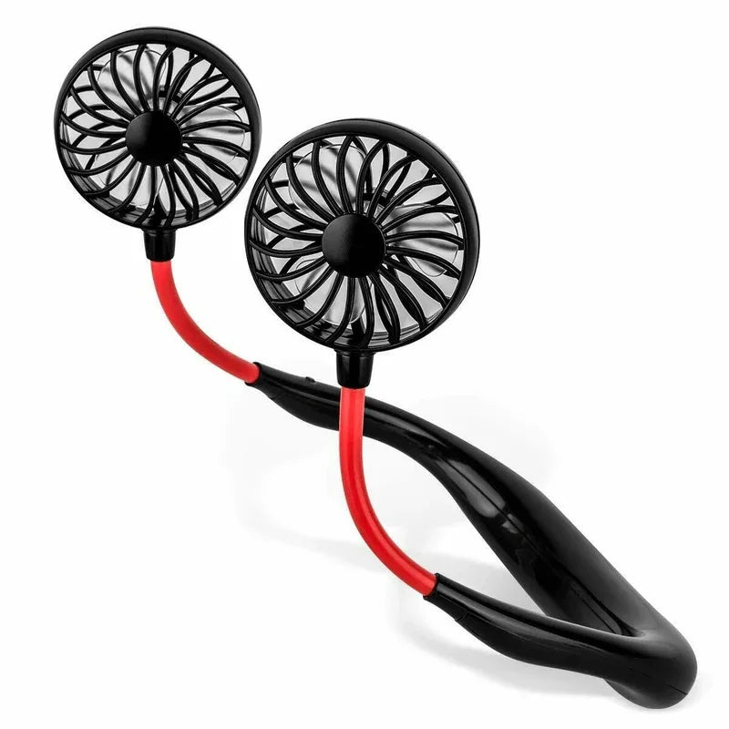 Mini portable led light usb rechargeable fan neck - Prozone