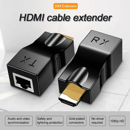 Hdmi cable extender 4k rj45 ports 1080p hd network - Prozone