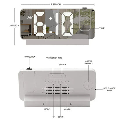 Led digital projection alarm clock - Prozone