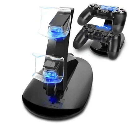 Ps4 controller charger dock led dual usb charging stand cradle - Prozone