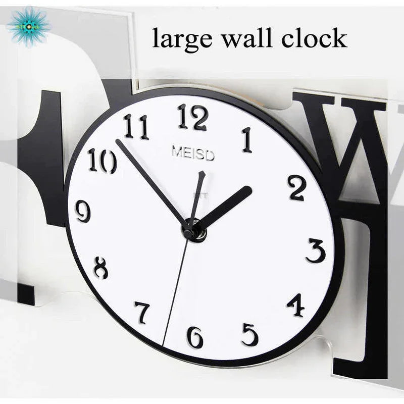 Large modern design wall clock for living room - Prozone