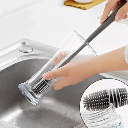 Silicone glass cleaning brush with long handle - Prozone