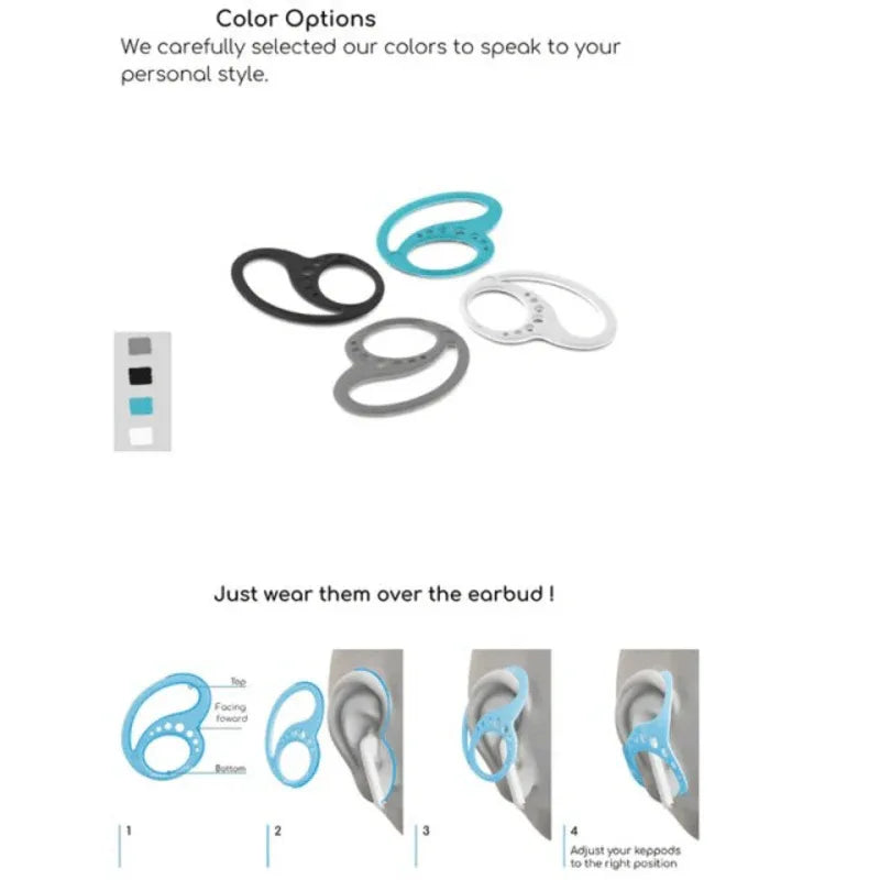 Silicone anti fall ear hooks pack of 2 - Prozone