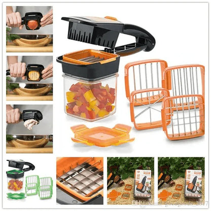 Nicer quick 5-in-1 dicer fruit and vegetable cutter set - Prozone
