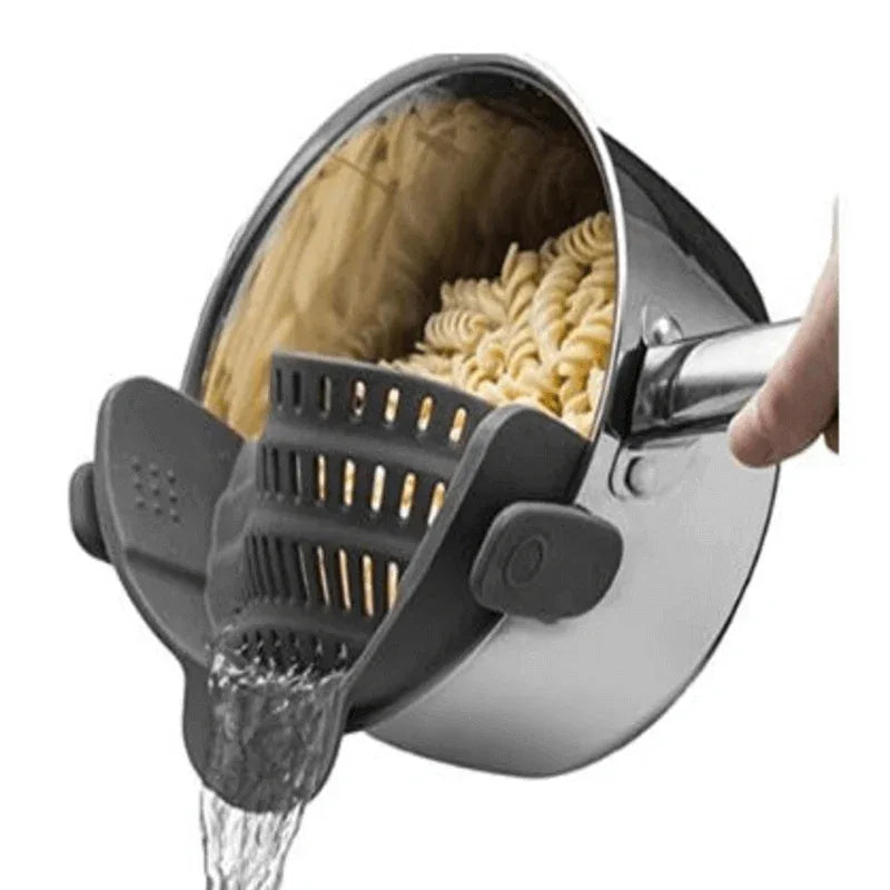 Kitchen gizmo snap strain strainer clip - Prozone