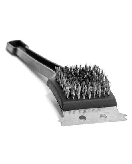 18 inche bbq grill brush with metal bristles & steel scraper - Prozone