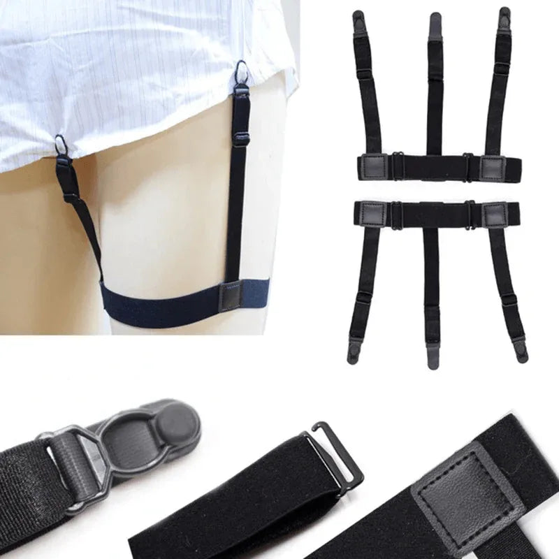 Men shirt stays belt with non-slip locking clips - Prozone