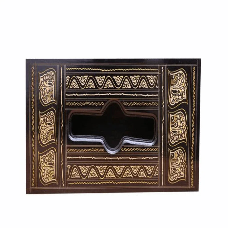 Tissue box golden laquer work - Prozone
