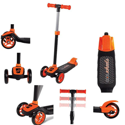 Cool 3 wheel height adjustable twist scooter - Prozone