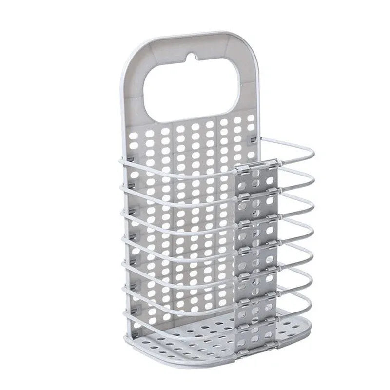 Foldable bathroom hanging mesh laundry basket - Prozone
