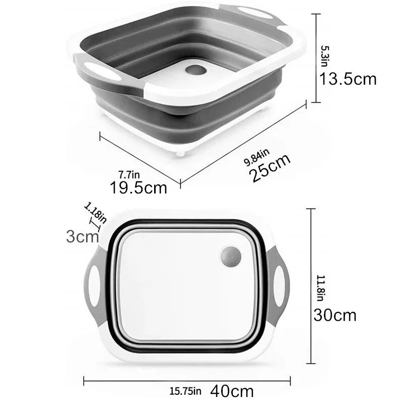 3 in 1 board with colander foldable multi-function - Prozone