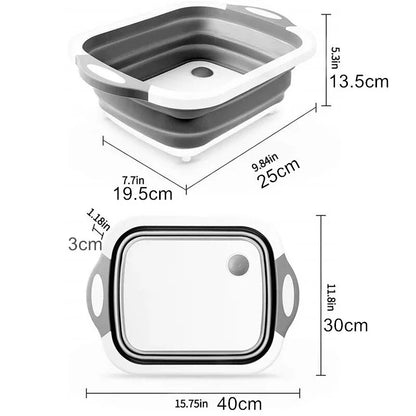3 in 1 board with colander foldable multi-function - Prozone