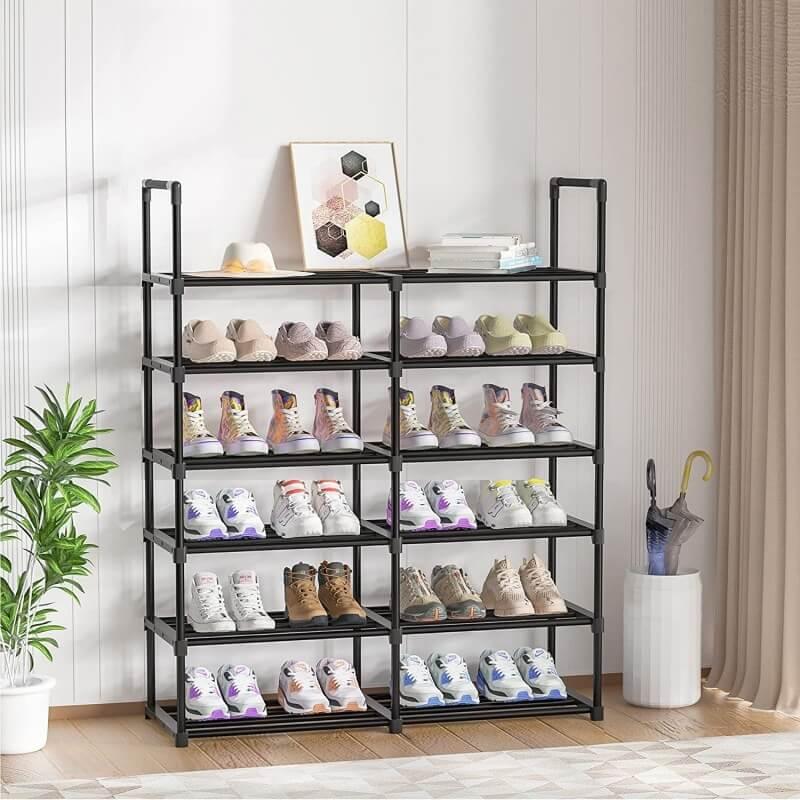 Metal double row shoe rack - 5 layer - Prozone