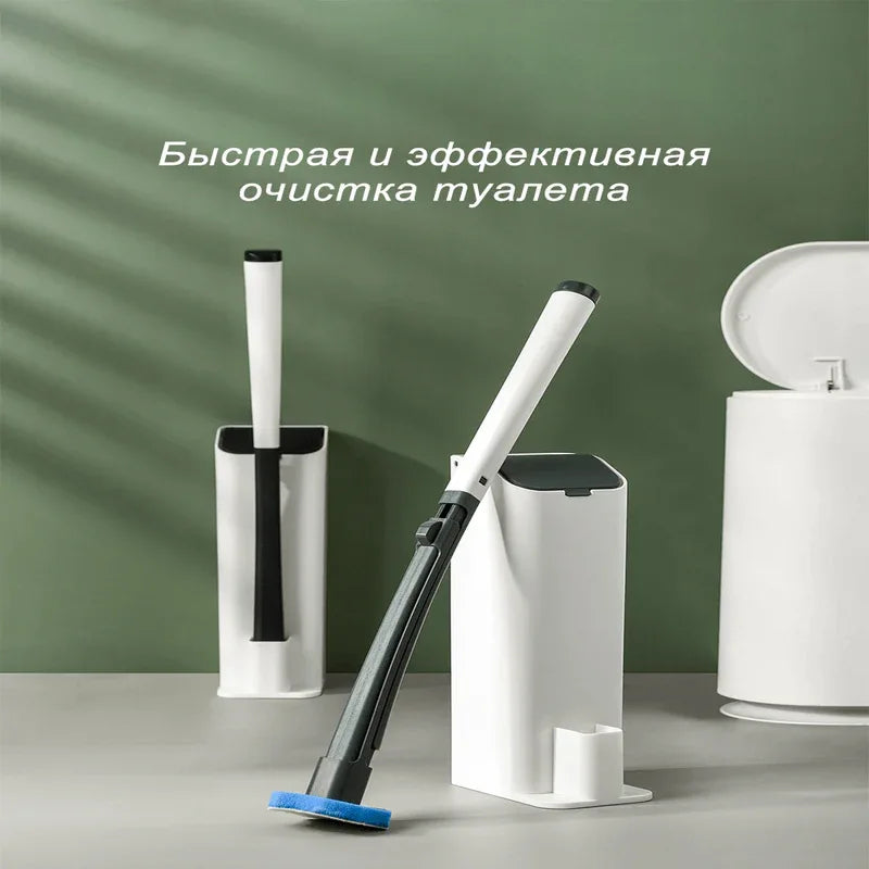 Toilet cleaning brush with 10 pcs replacement brush head - Prozone
