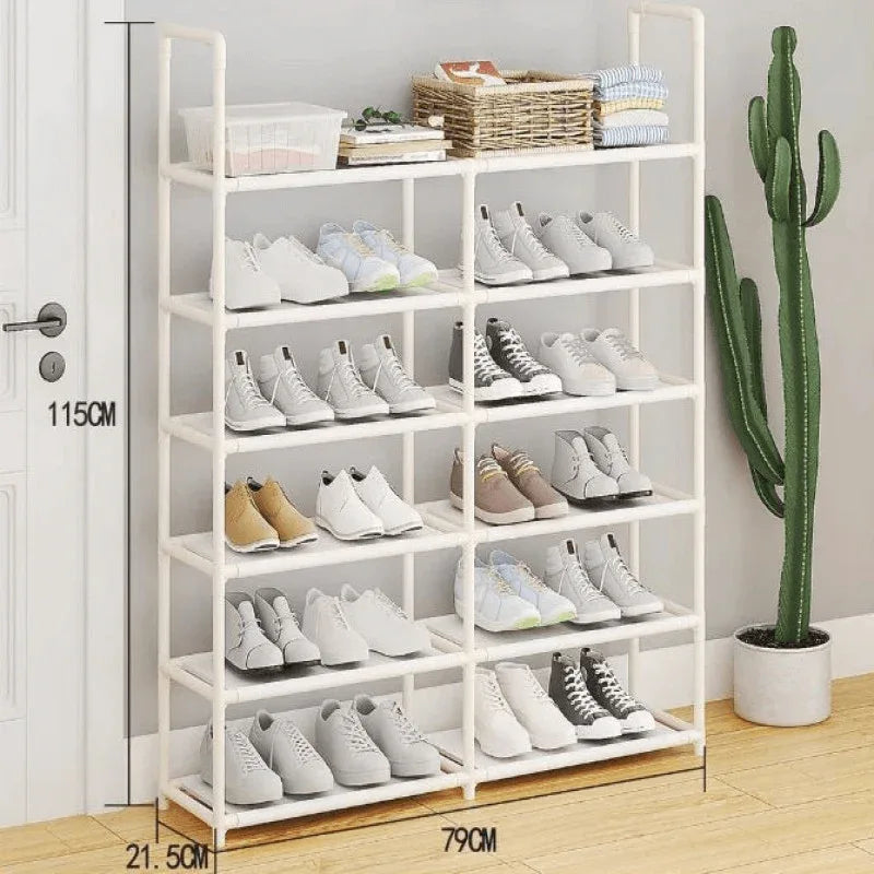 Metal double row shoe rack - 6 layer - Prozone