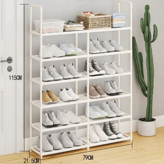 Metal double row shoe rack - 6 layer - Prozone