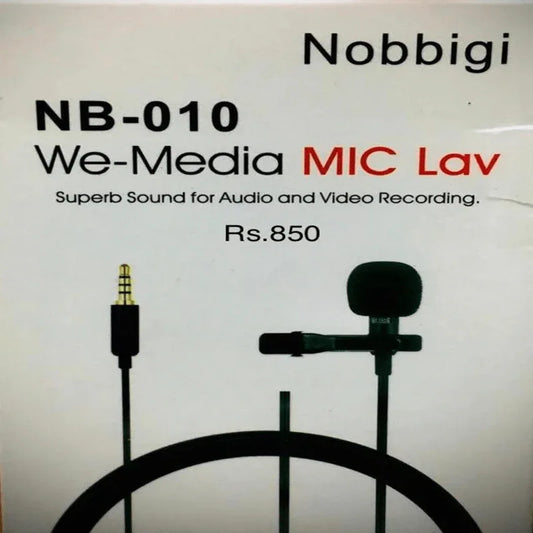 Nobbigi nb-010 we-media clip on mic lav 3.5mm aux jack - Prozone