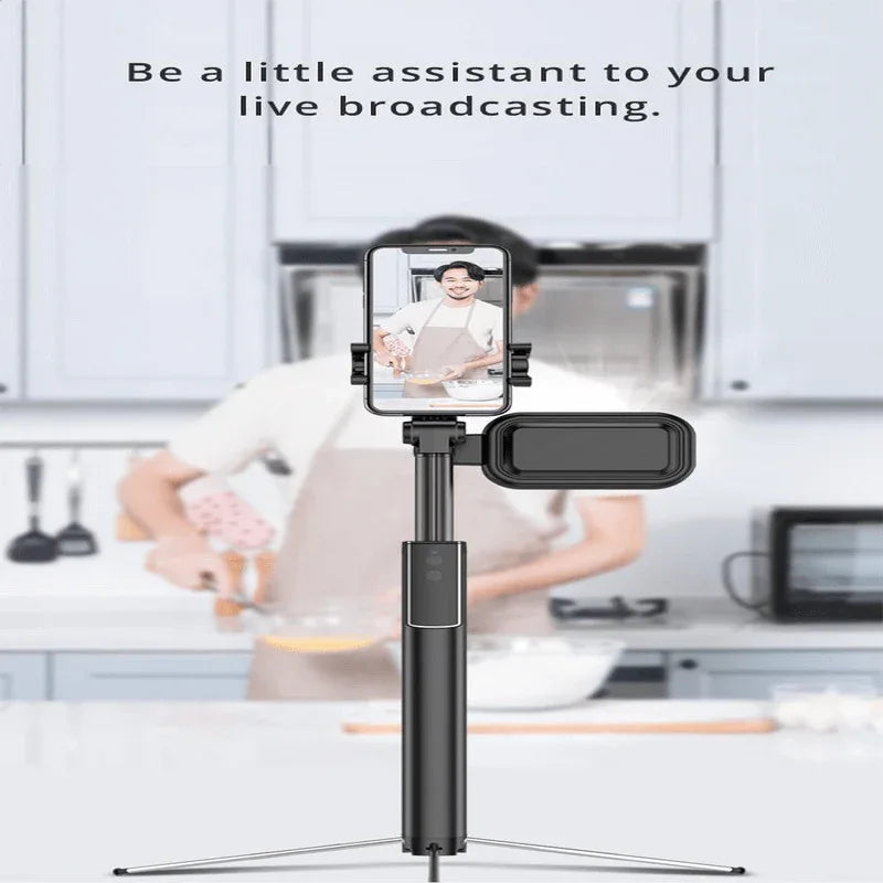 Portable metal selfie stick live support bluetooth remote control - Prozone
