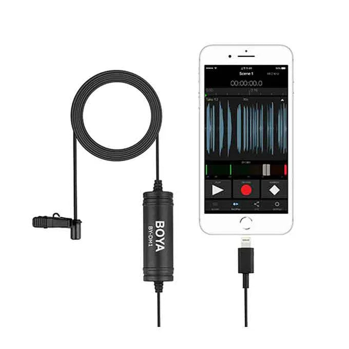 Boya by-dm1 digital lavalier microphone for iphone - black - Prozone