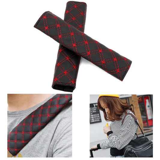 Universal seat belt cover red black - Prozone