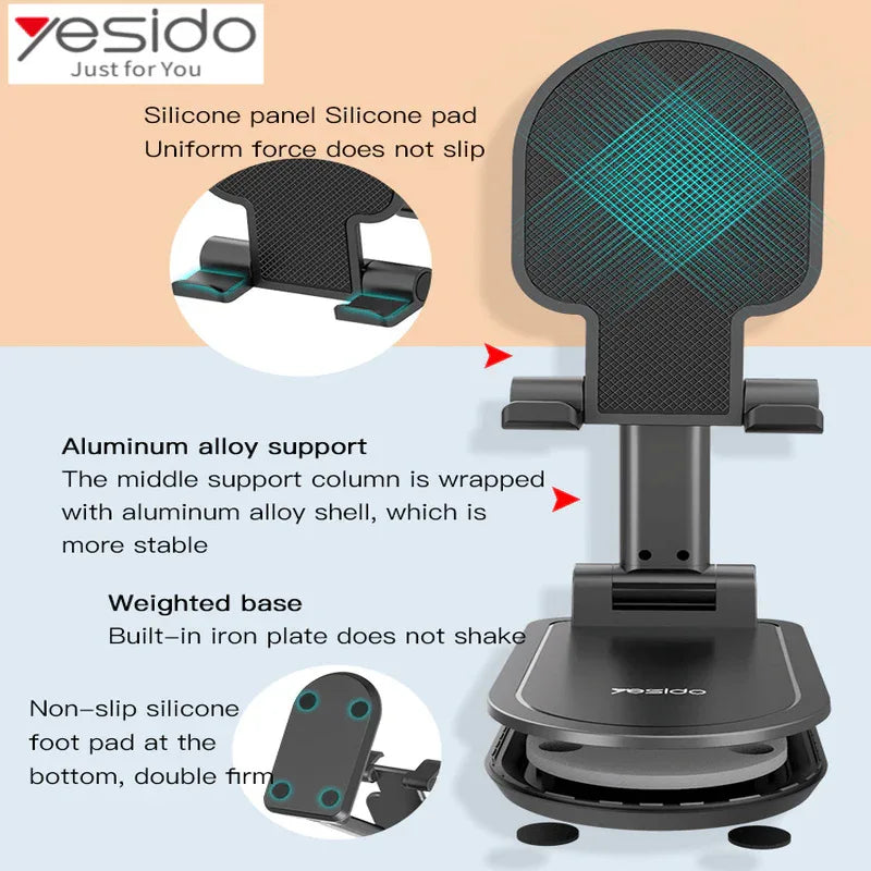 yesido c85 folding cell phone mobile tablet holder - Prozone
