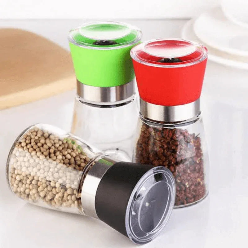 Manual glass bottle pepper spice salt grinder mill burnisher - Prozone