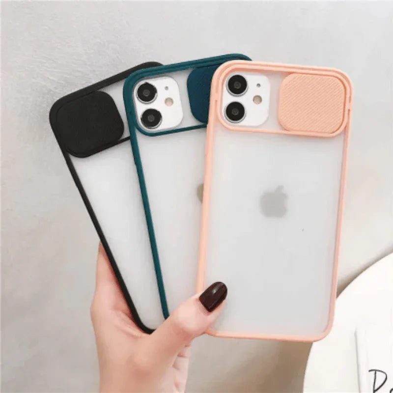 New thin slide camera lens protection phone case for iphone - Prozone