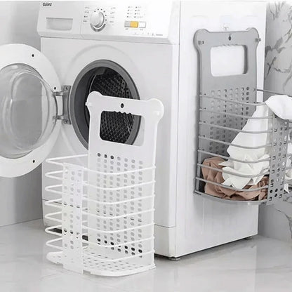Foldable bathroom hanging mesh laundry basket - Prozone
