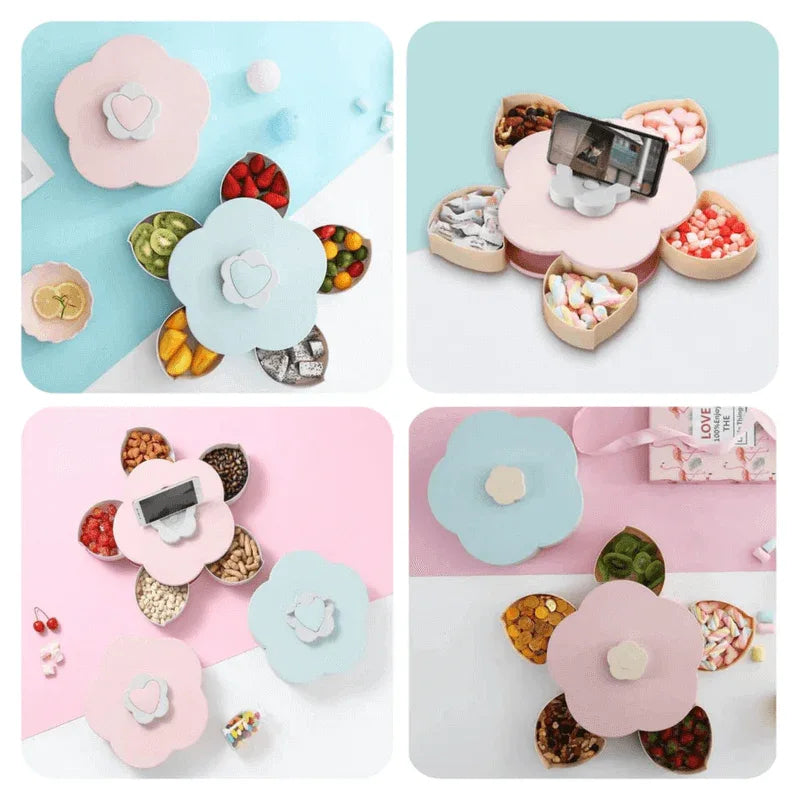 Single layer rotating flower style candy box - Prozone