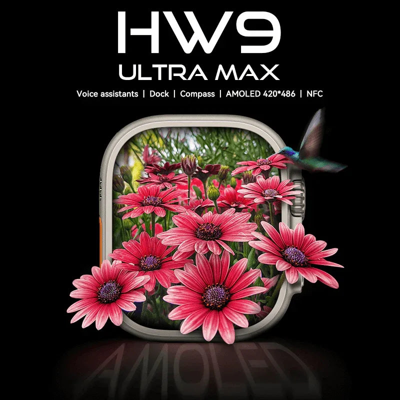 Hw9 ultra max 2.2 inch amoled screen display series 8 smart watch - Prozone