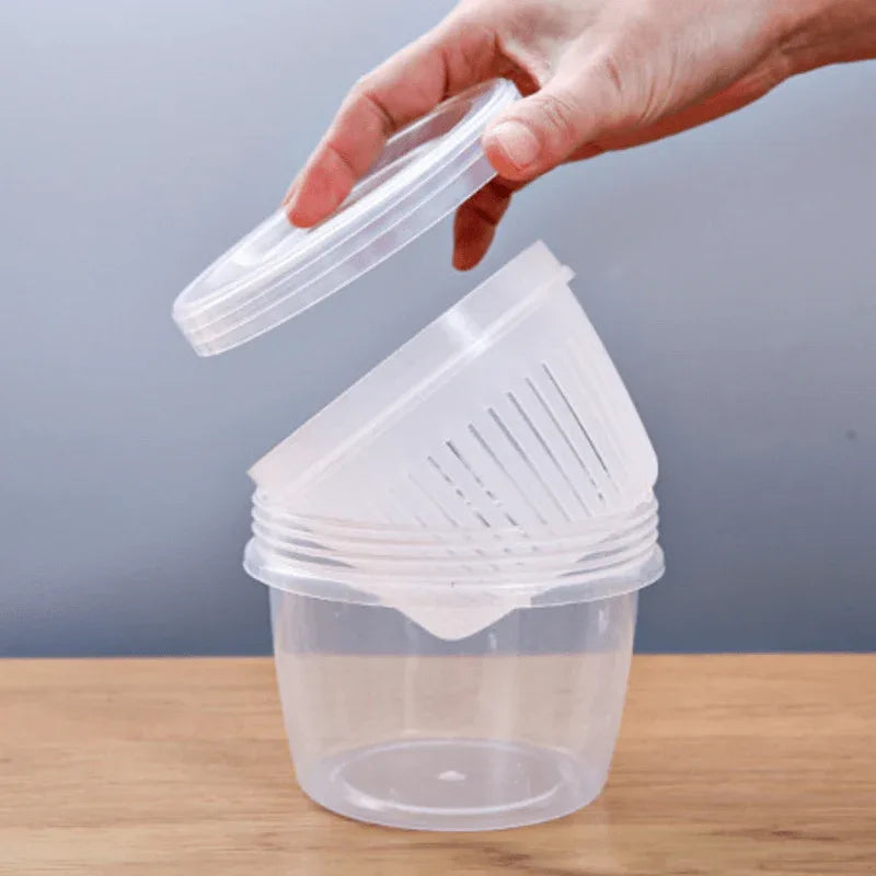 Kitchen double-layer food drain storage box - Prozone