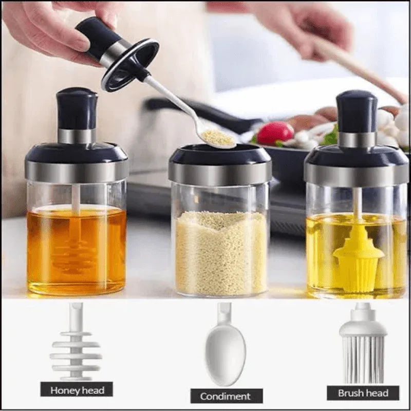 2pcs glass seasoning jar - Prozone