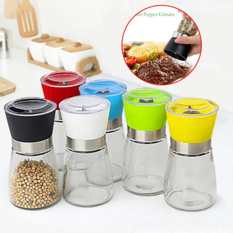 Manual glass bottle pepper spice salt grinder mill burnisher - Prozone