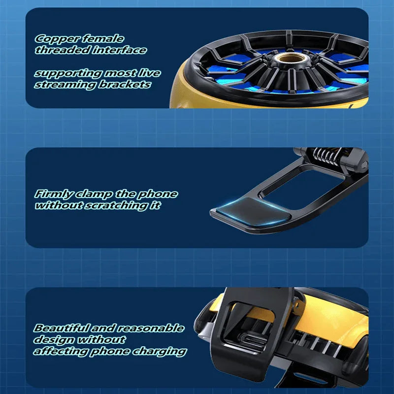 Dla6 mobile phone radiator semiconductor back clip cooling fan - Prozone
