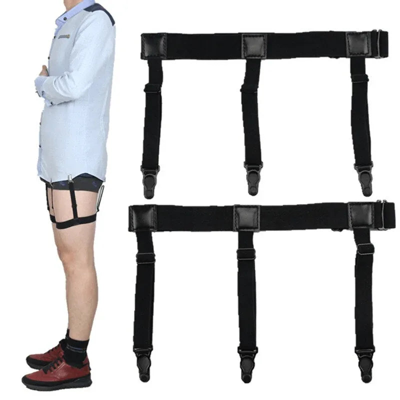 Men shirt stays belt with non-slip locking clips - Prozone