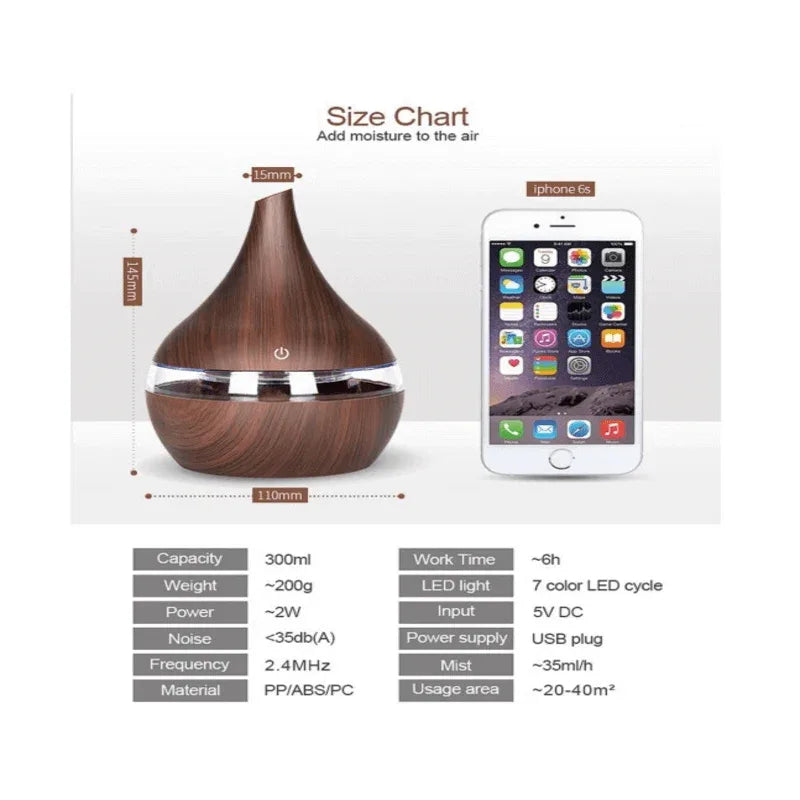 Ultrasonic personal wooden humidifier - Prozone