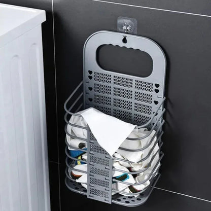 Foldable bathroom laundry basket wall mounted - Prozone