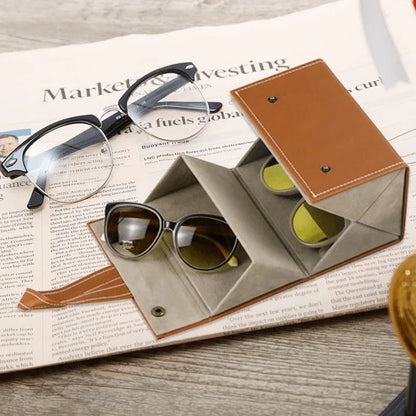Leather 4 slot sun glasses organizer - Prozone