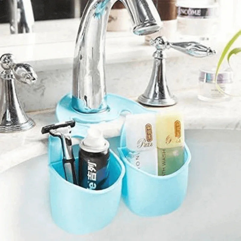 Stylish silicon sink organizer double cup - Prozone