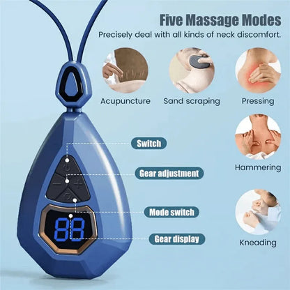 Smart neck massager ems pulse heating pendant - Prozone
