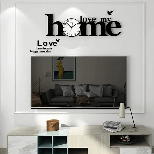 Home love with birds wooden wall clock - Prozone