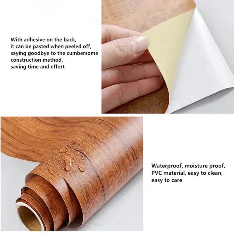Waterproof deep wood vinyl wallpaper roll - Prozone