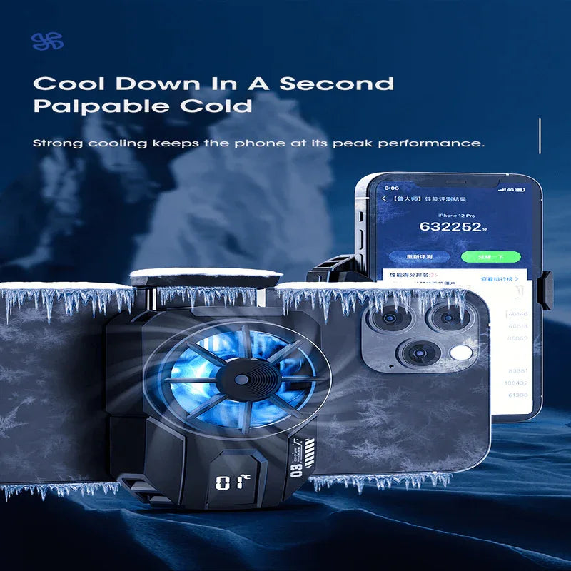Portable dla3 mobile phone radiator cooling fan digital display - Prozone