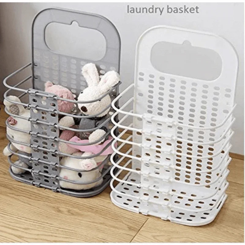 Foldable bathroom hanging mesh laundry basket - Prozone