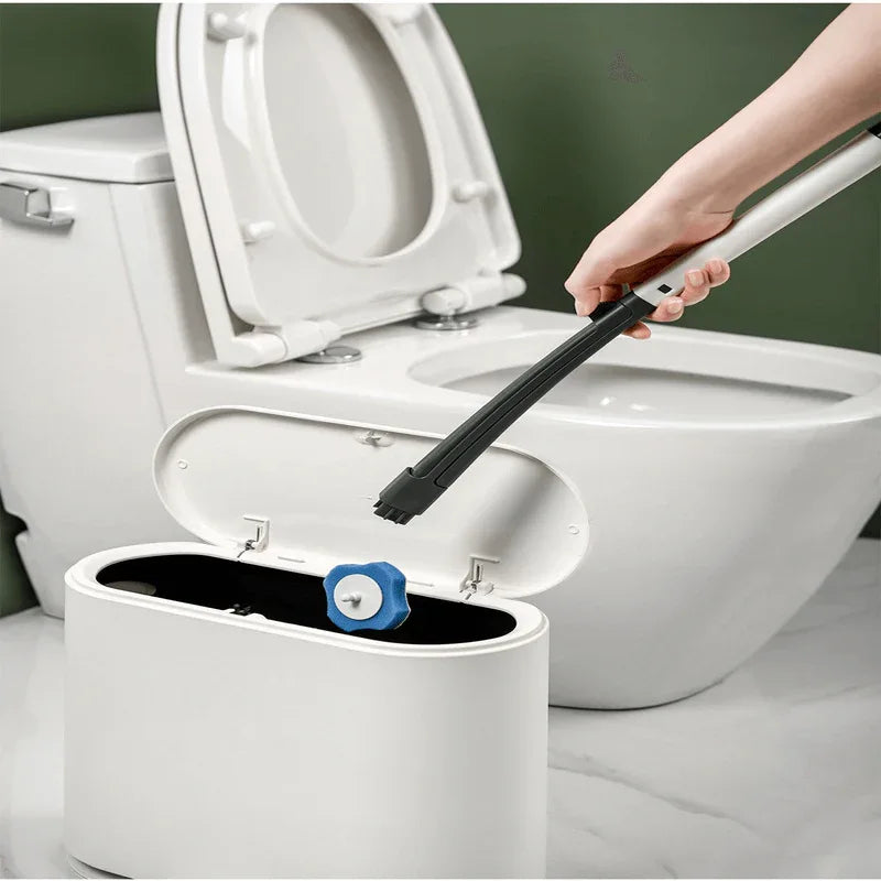 Toilet cleaning brush with 10 pcs replacement brush head - Prozone